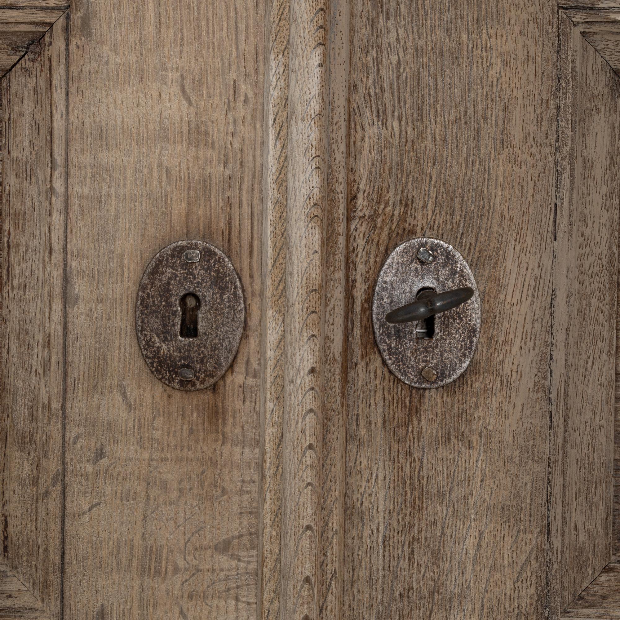 1880s French Bleached Oak Armoire 4