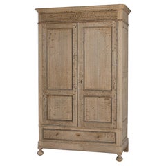 1880er Jahre Französisch gebleicht Eiche Armoire