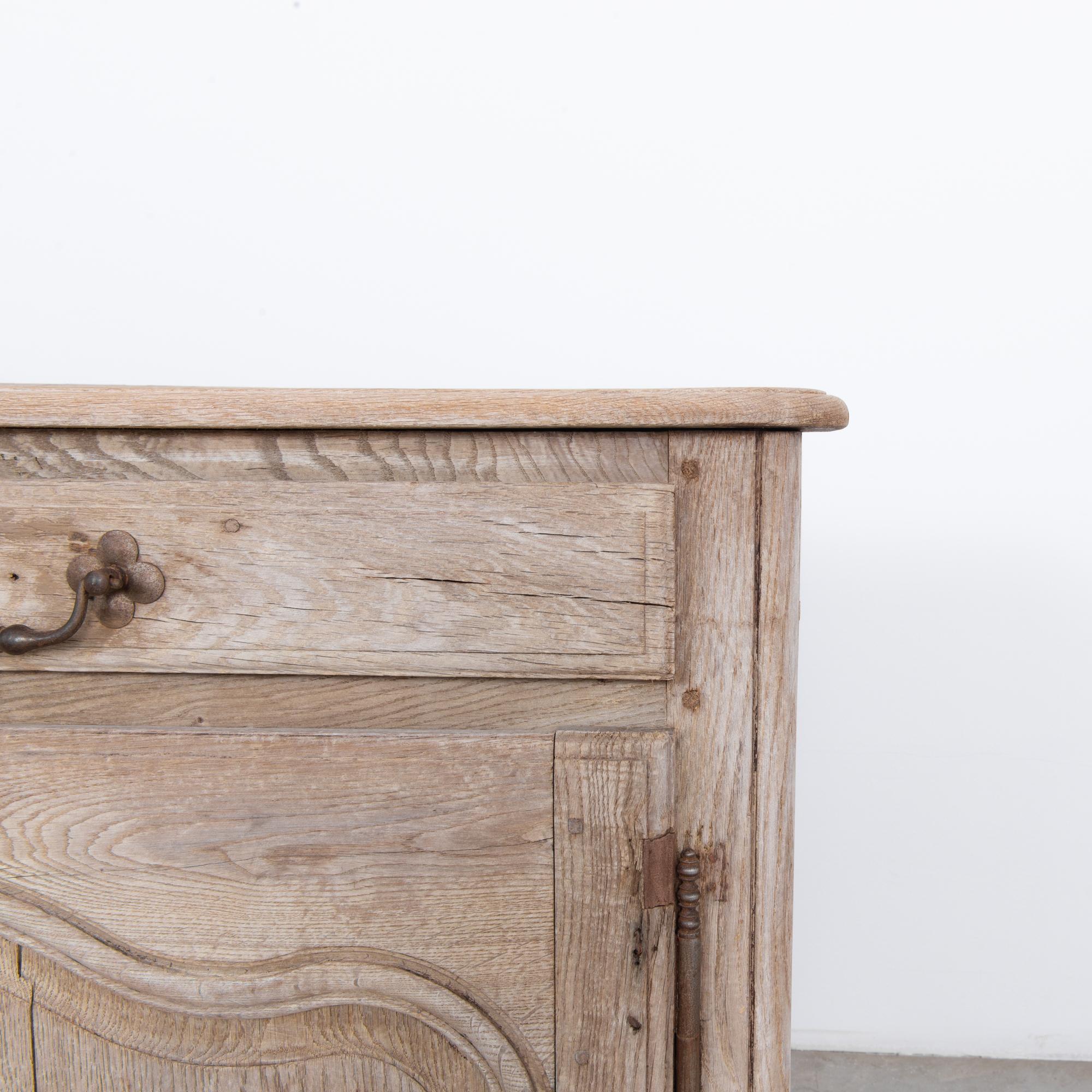 French Provincial 1880s French Bleached Oak Buffet