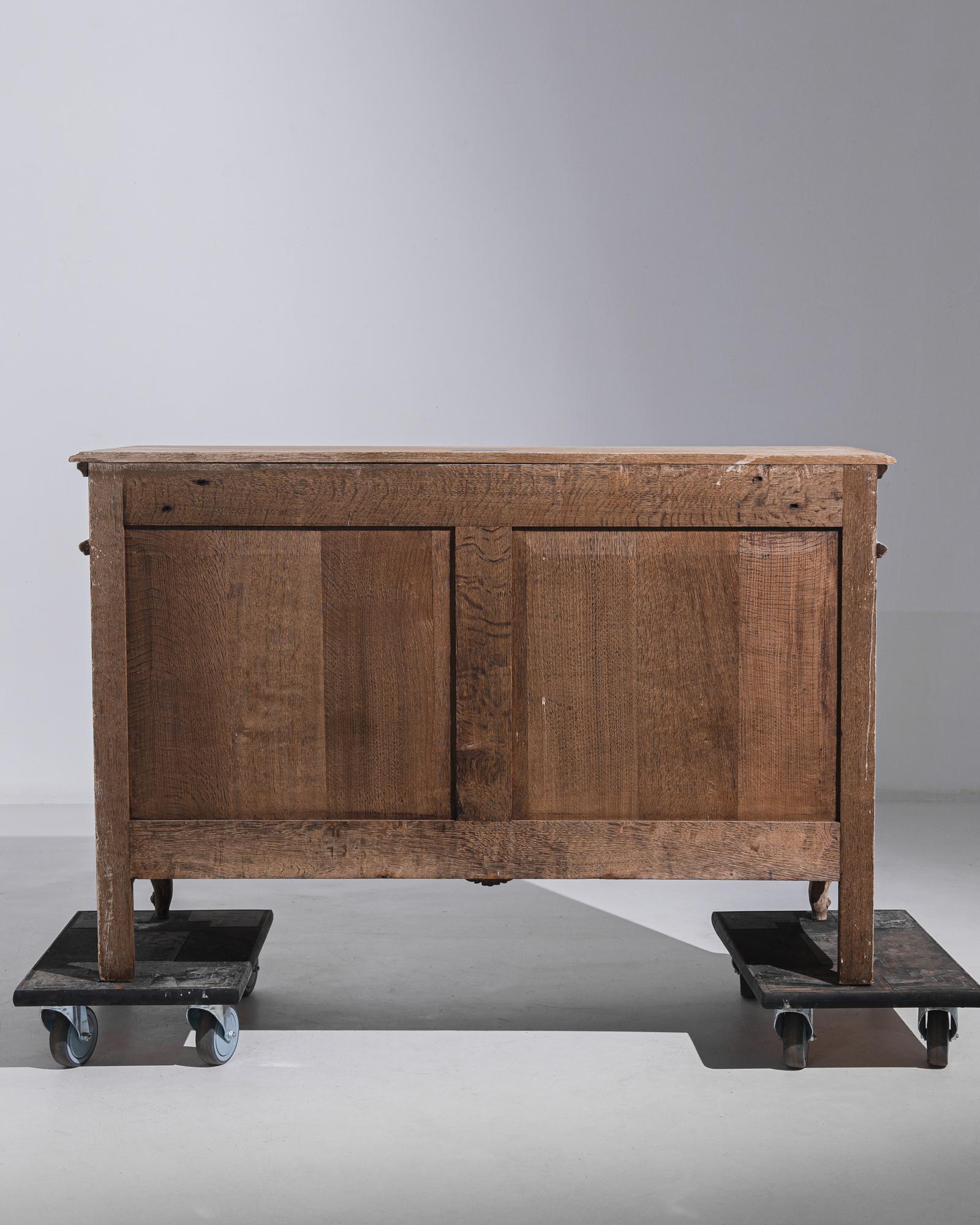 1880s French Bleached Oak Buffet 1