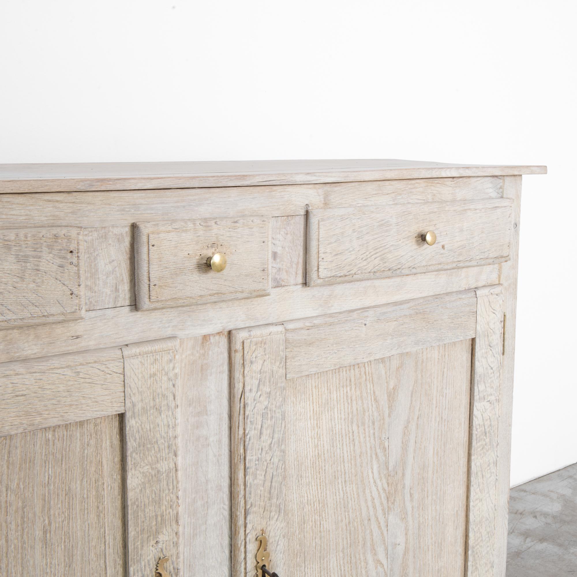 1880s French Bleached Oak Buffet 2