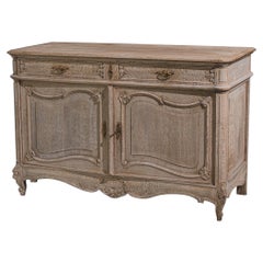 1880s French Bleached Oak Buffet Used 1880s French Bleached Oak Buffet