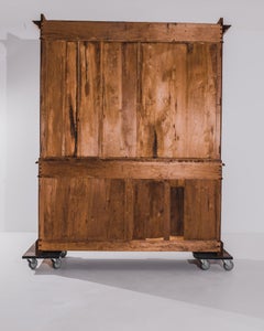1880s French Bleached Oak Cabinet