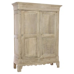 1880s French Bleached Oak Cabinet