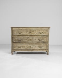 1880s French Bleached Oak Chest of Drawers
