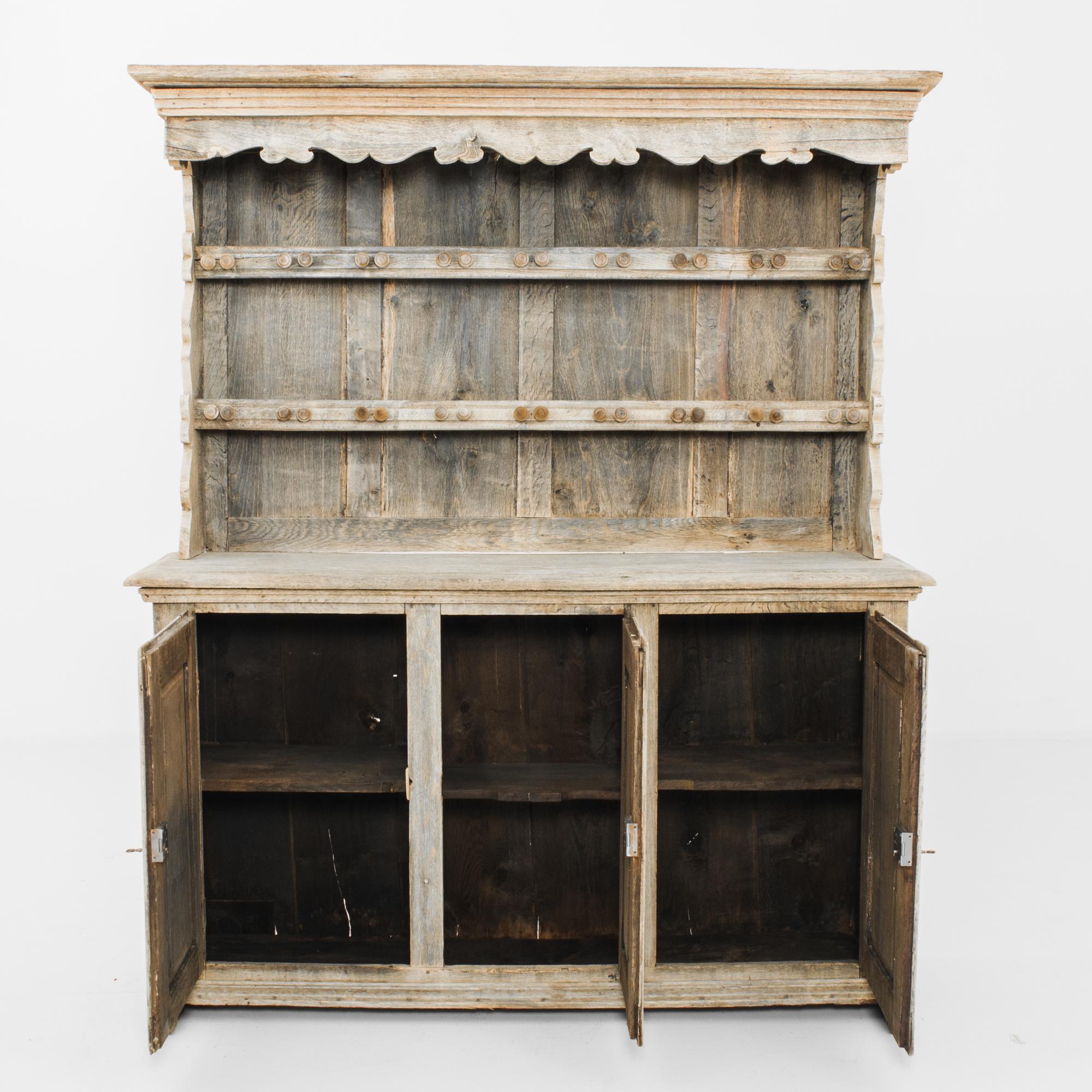 French Provincial 1880s French Bleached Oak Dresser