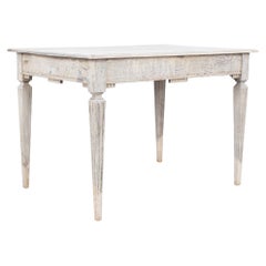 Antique 1880s French Bleached Oak Table