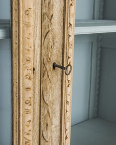 1880s French Bleached Oak Vitrine