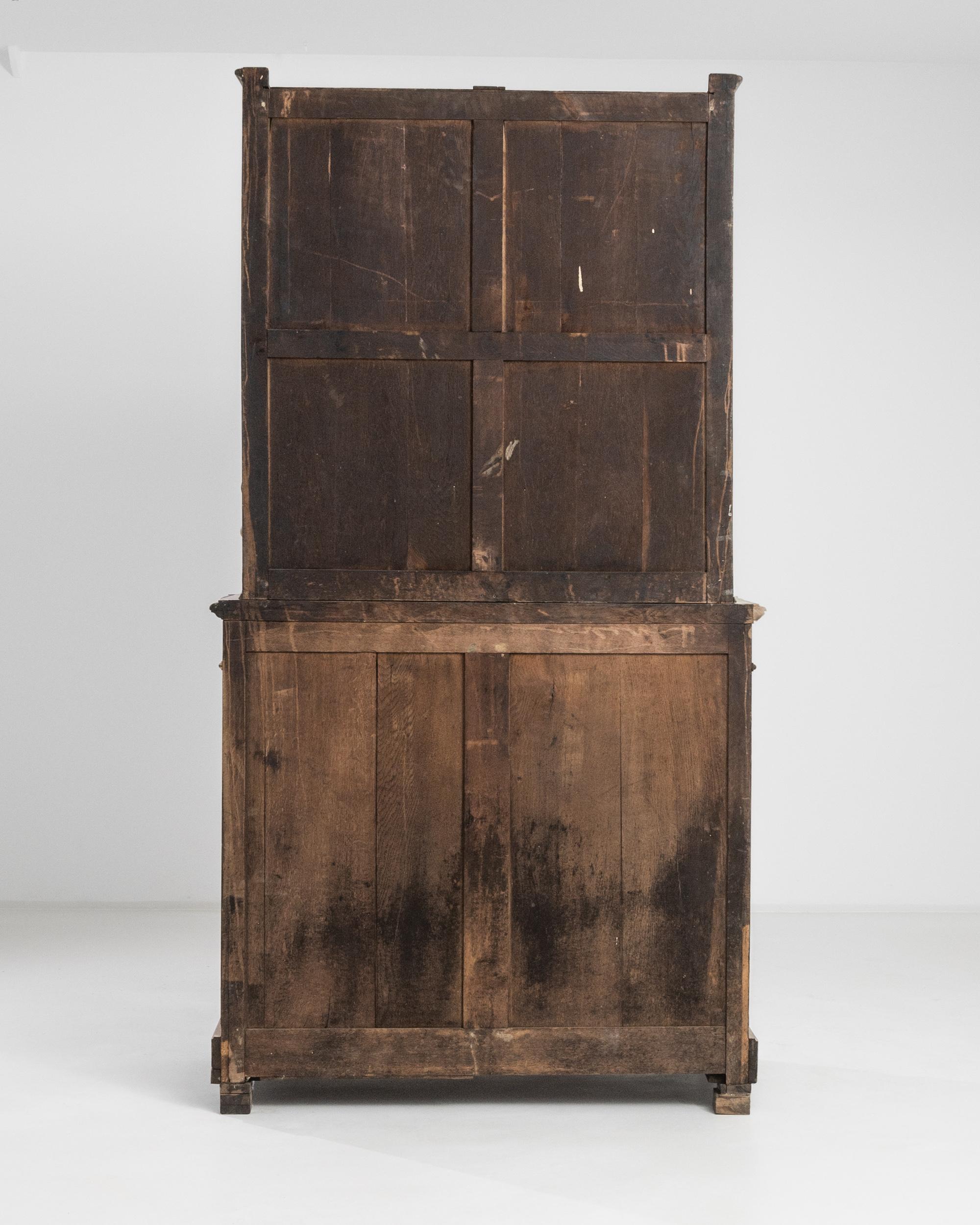 1880s French Bleached Oak Vitrine 3