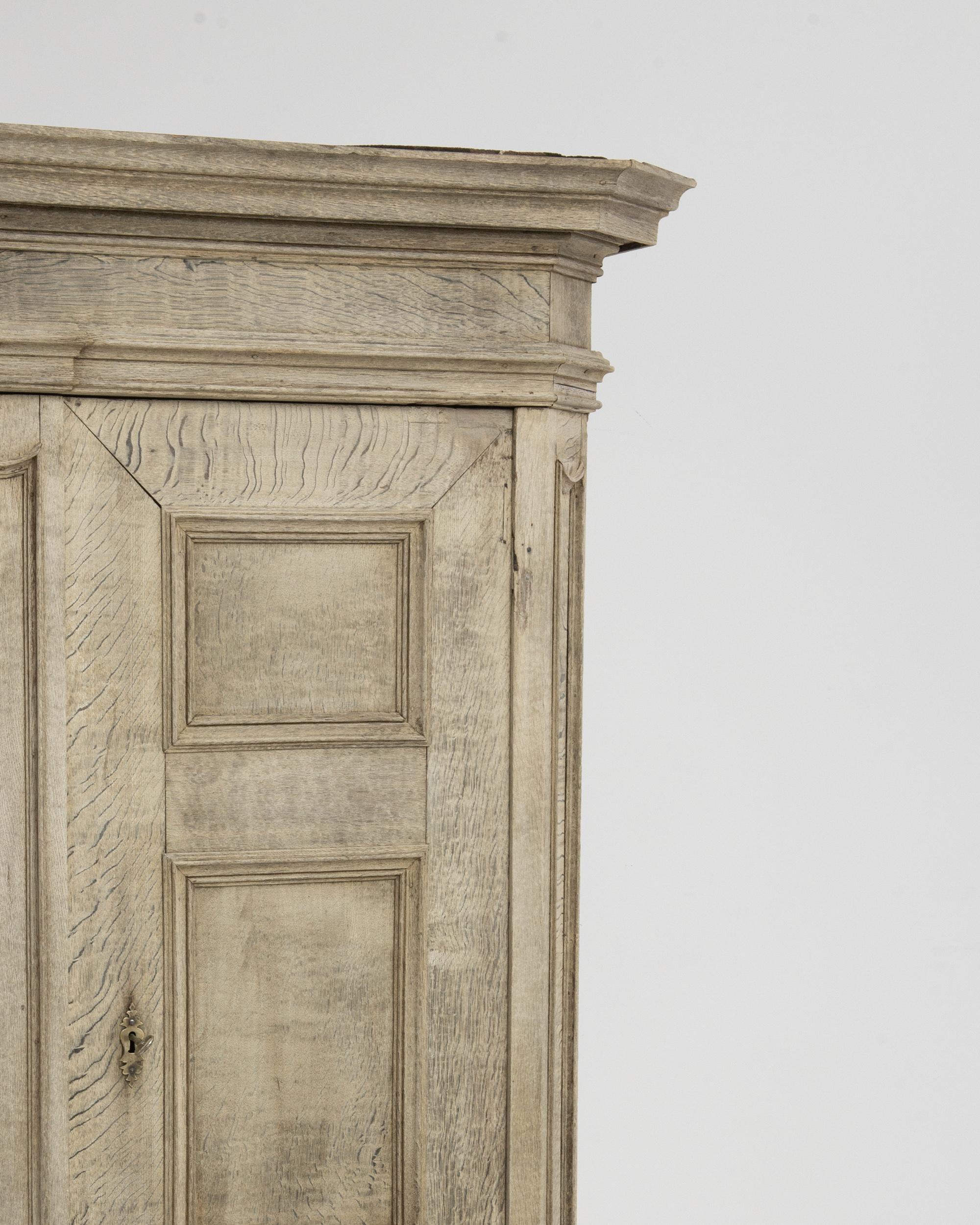French Provincial 1880s, French Bleached Oak Wardrobe