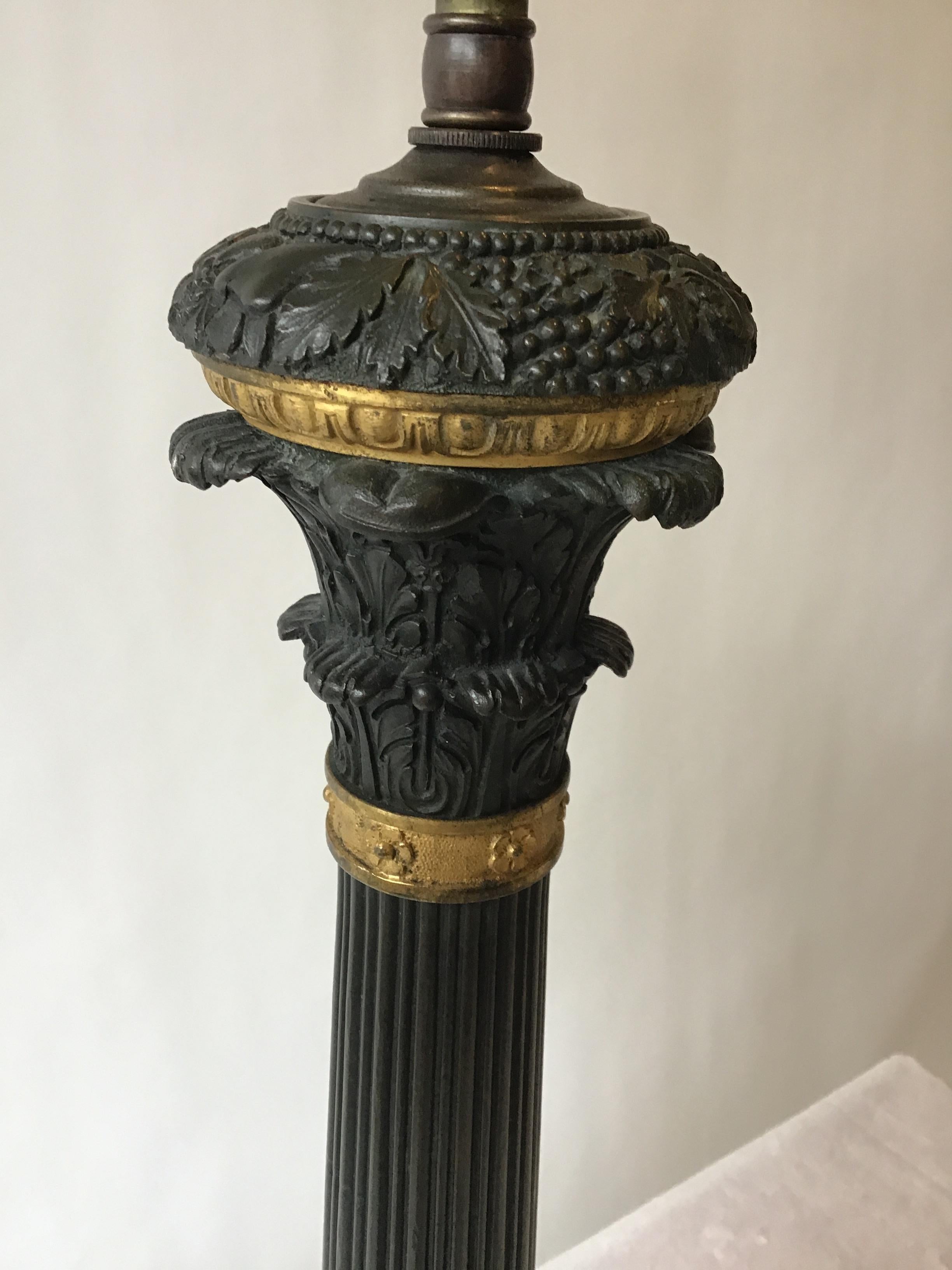 bronze candlestick lamp