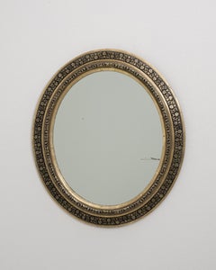 1880s French Brushed Gold Ornate Mirror