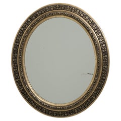 1880s French Brushed Gold Ornate Mirror