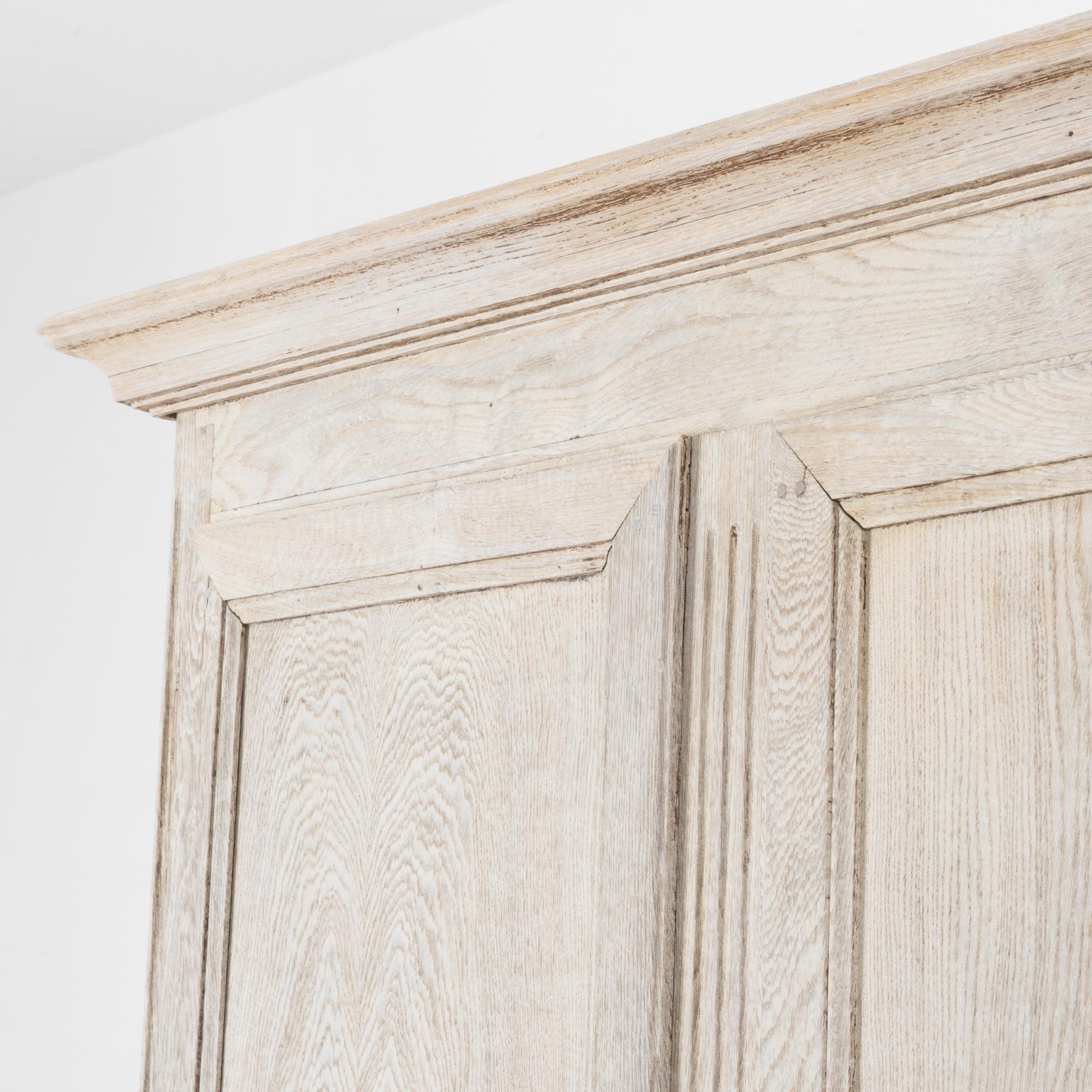 1880s French Country Natural Oak Armoire 4