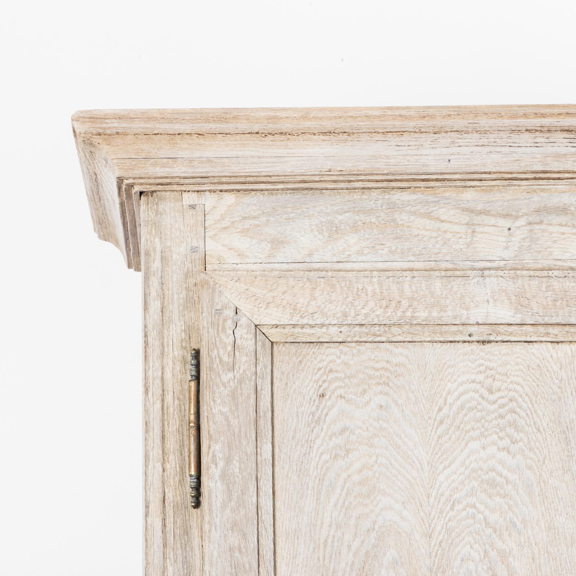 1880s French Country Natural Oak Armoire 3