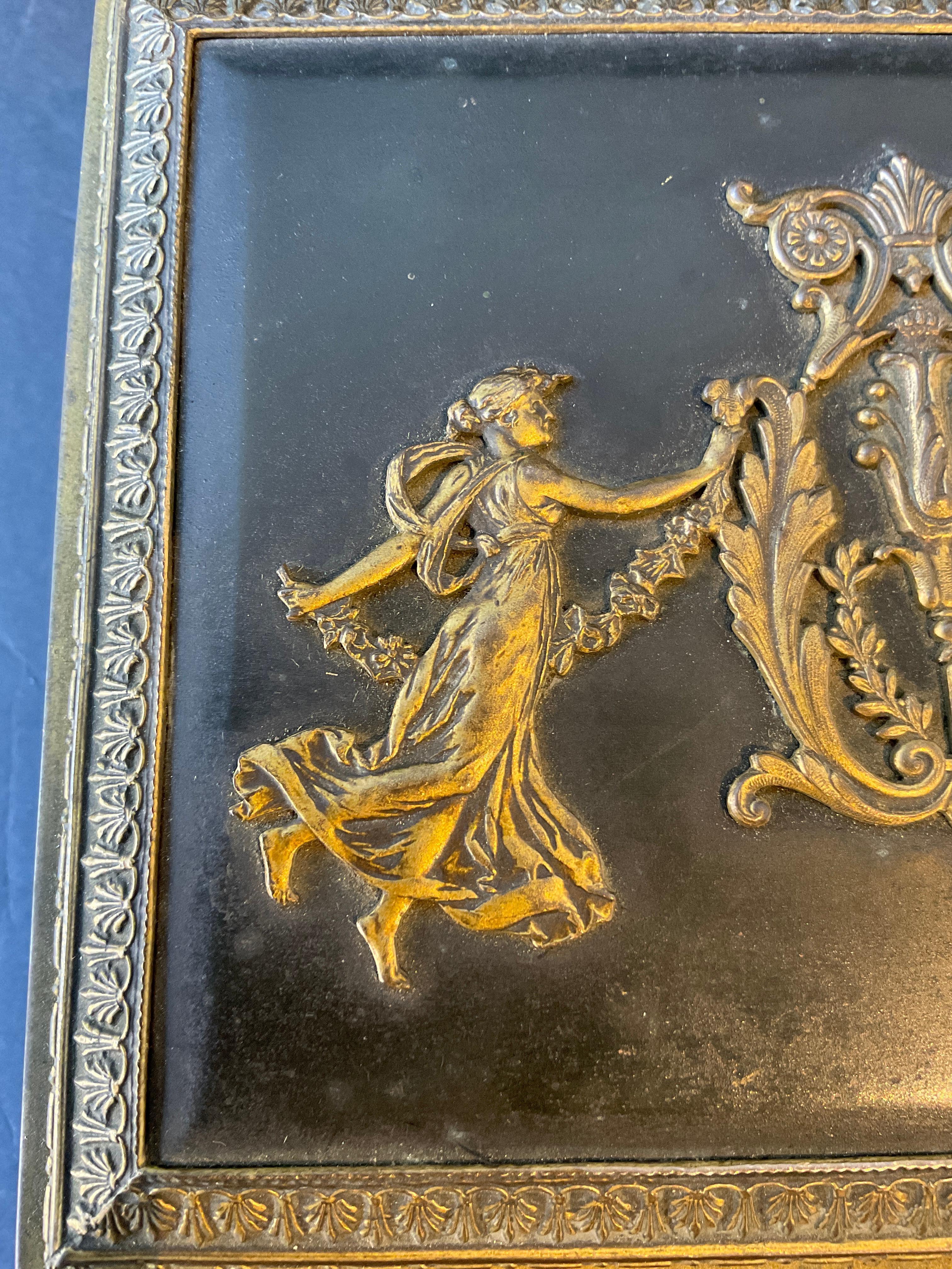 Scatola d'ottone Impero francese del 1880 in vendita 4