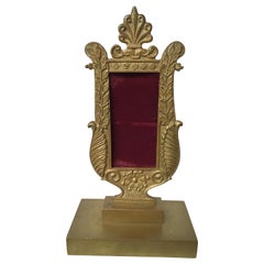 Antique 1880s French Empire Bronze Small Frame