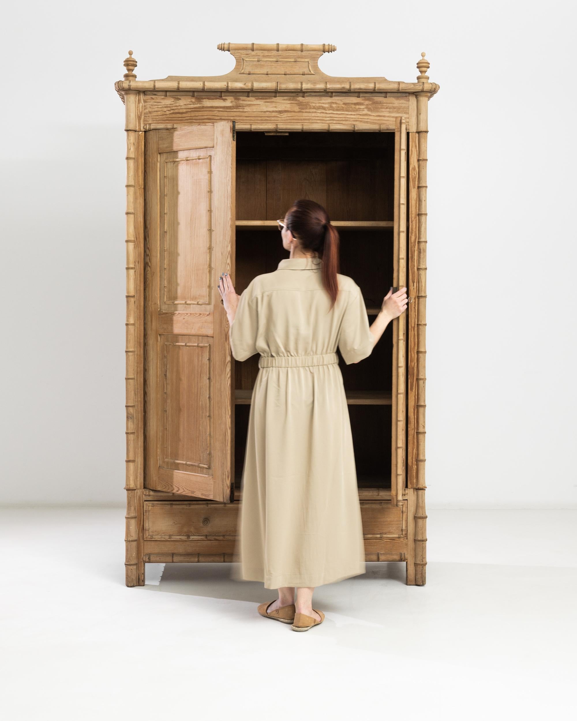 1880s French Faux Bamboo Armoire 3