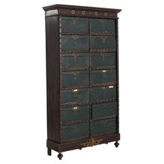 Antique 1880s French, File Cabinet with Tilt-Out Drawers
