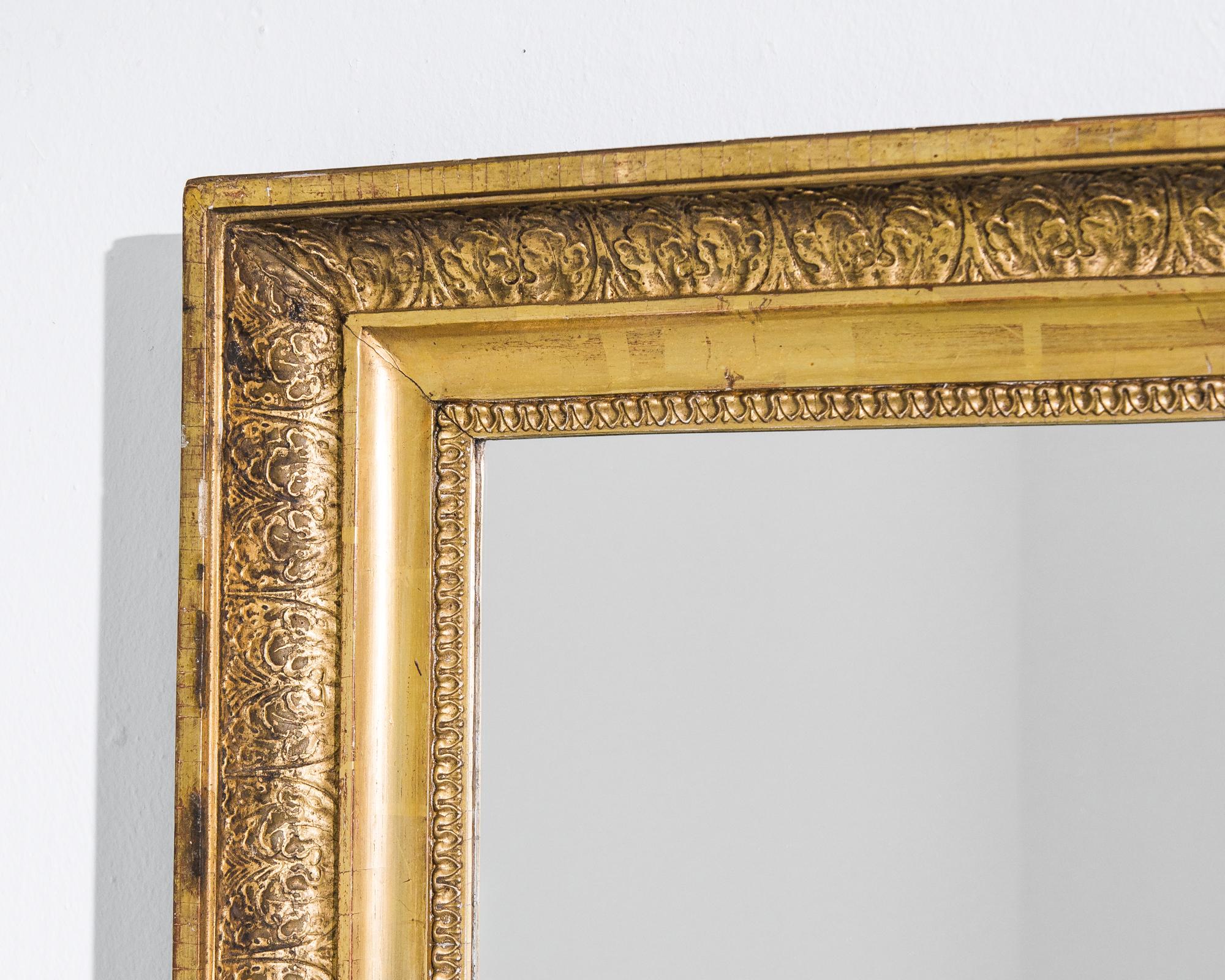 1880s French Gilded Mirror In Good Condition In High Point, NC