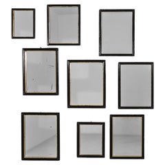 1880s French Gilded Mirrors, Set of Nine