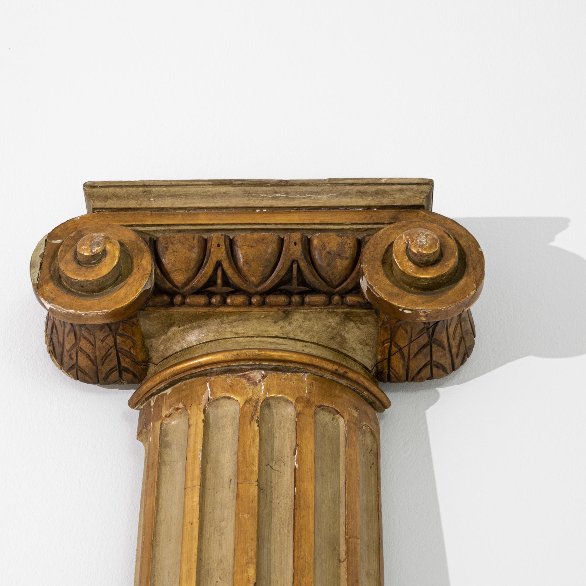 1880s French Gilded Wooden Columns, a Pair 1