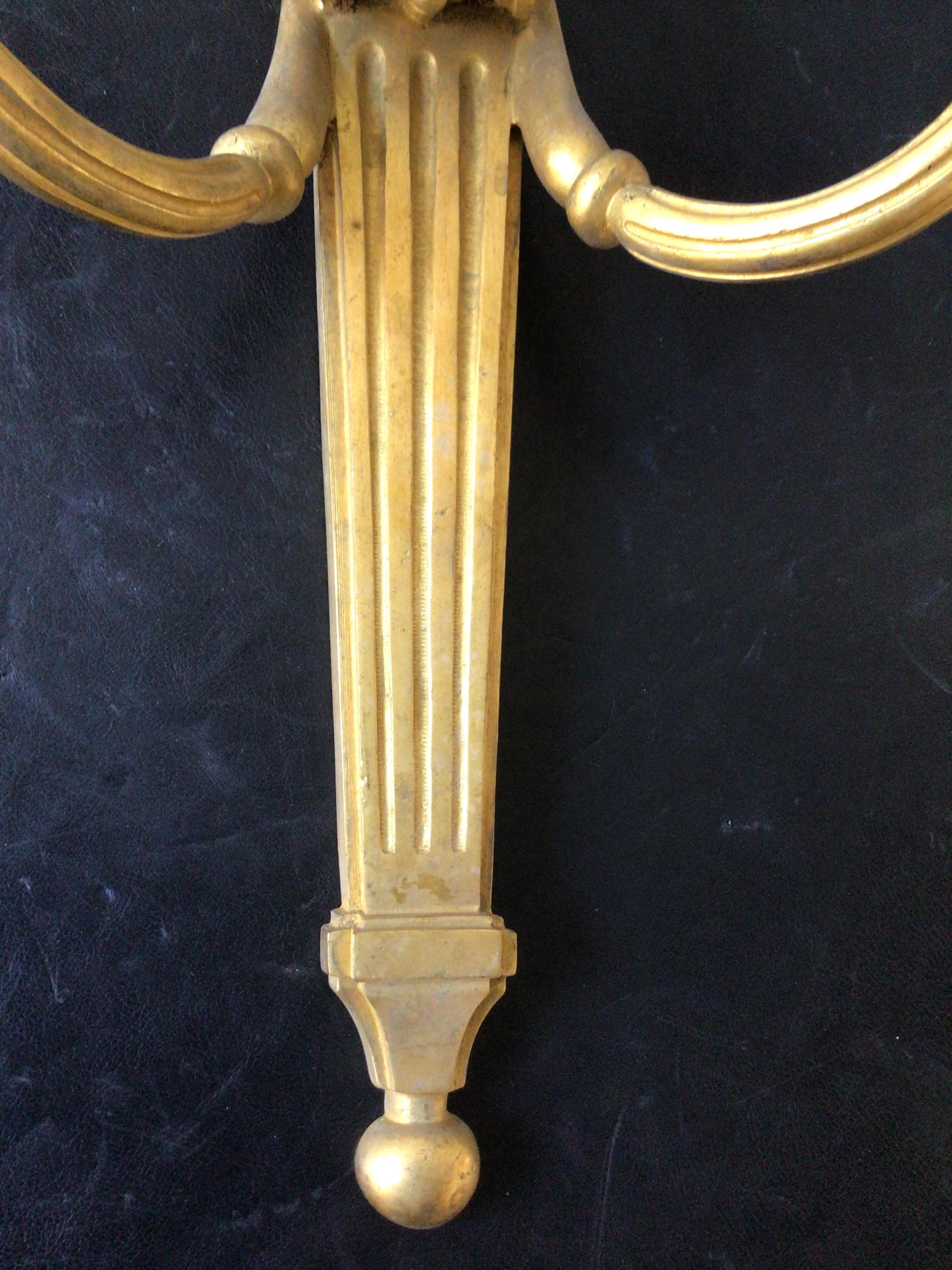 1880s French Gilt Bronze Classical Sconces For Sale 6