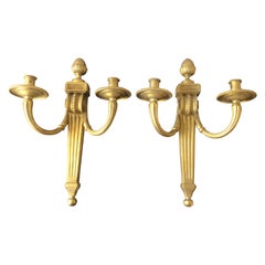 1880s French Gilt Bronze Classical Sconces