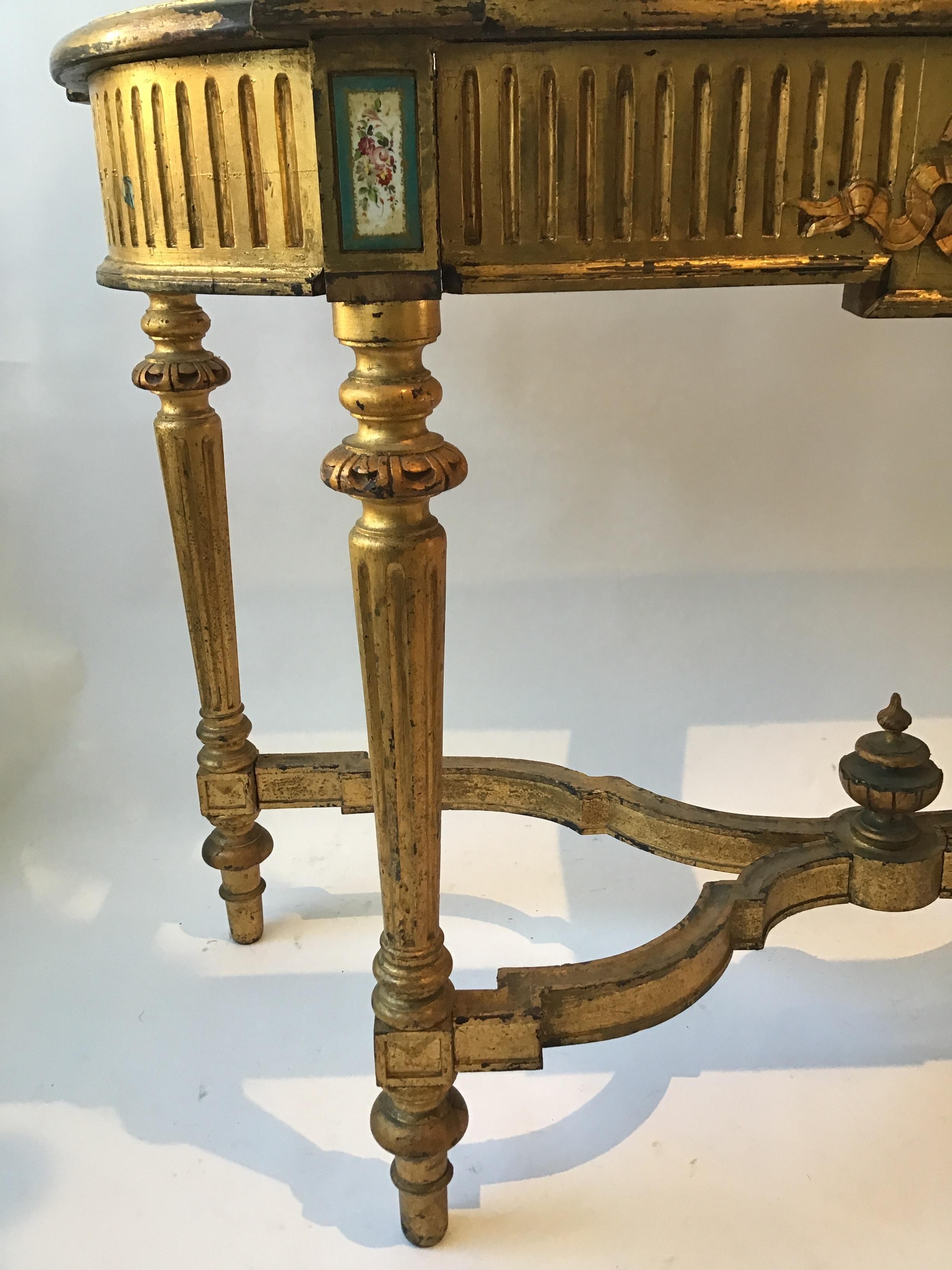 1880s French Gilt Wood Console For Sale 7
