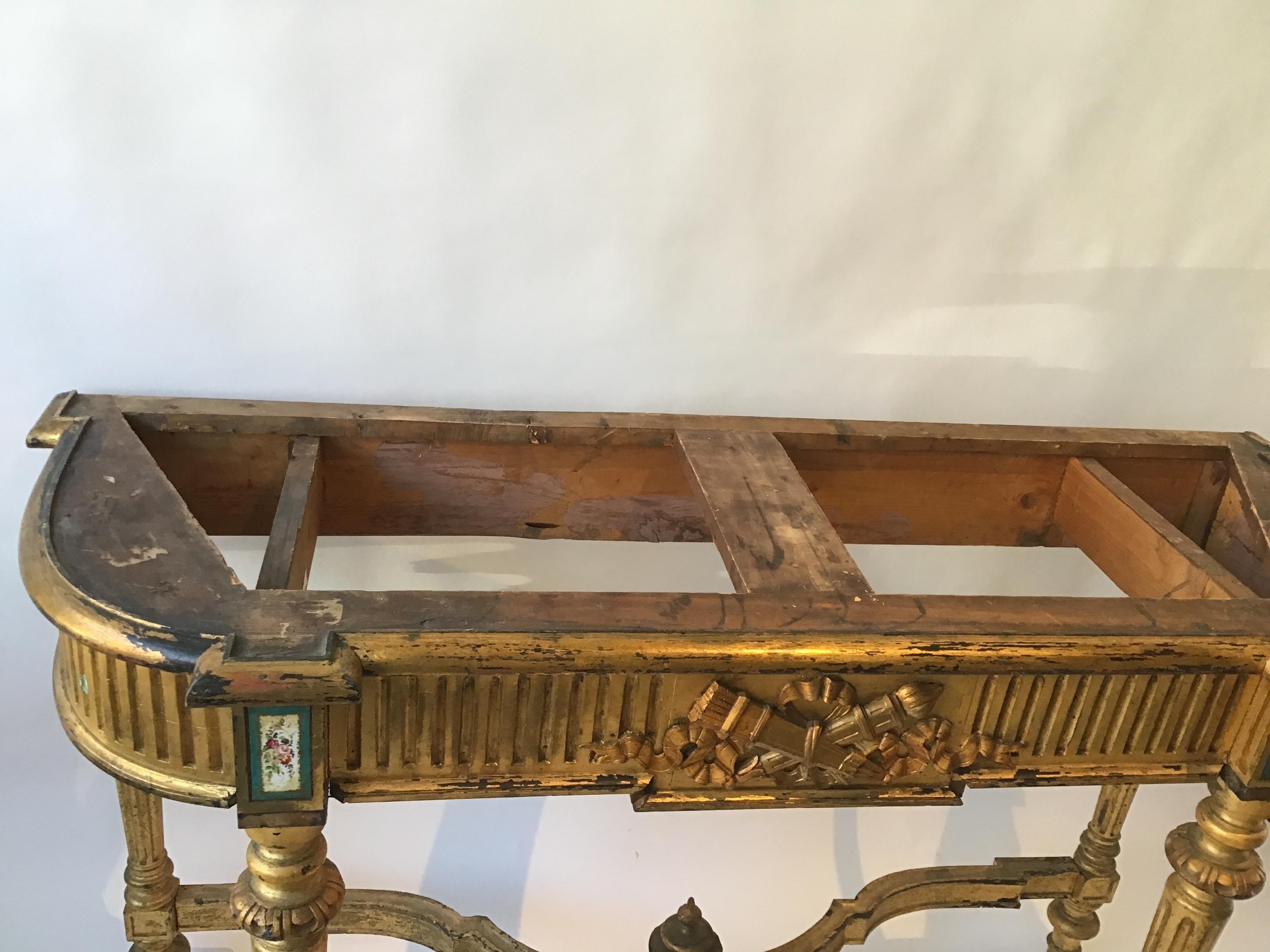 1880s French Gilt Wood Console In Good Condition For Sale In Tarrytown, NY