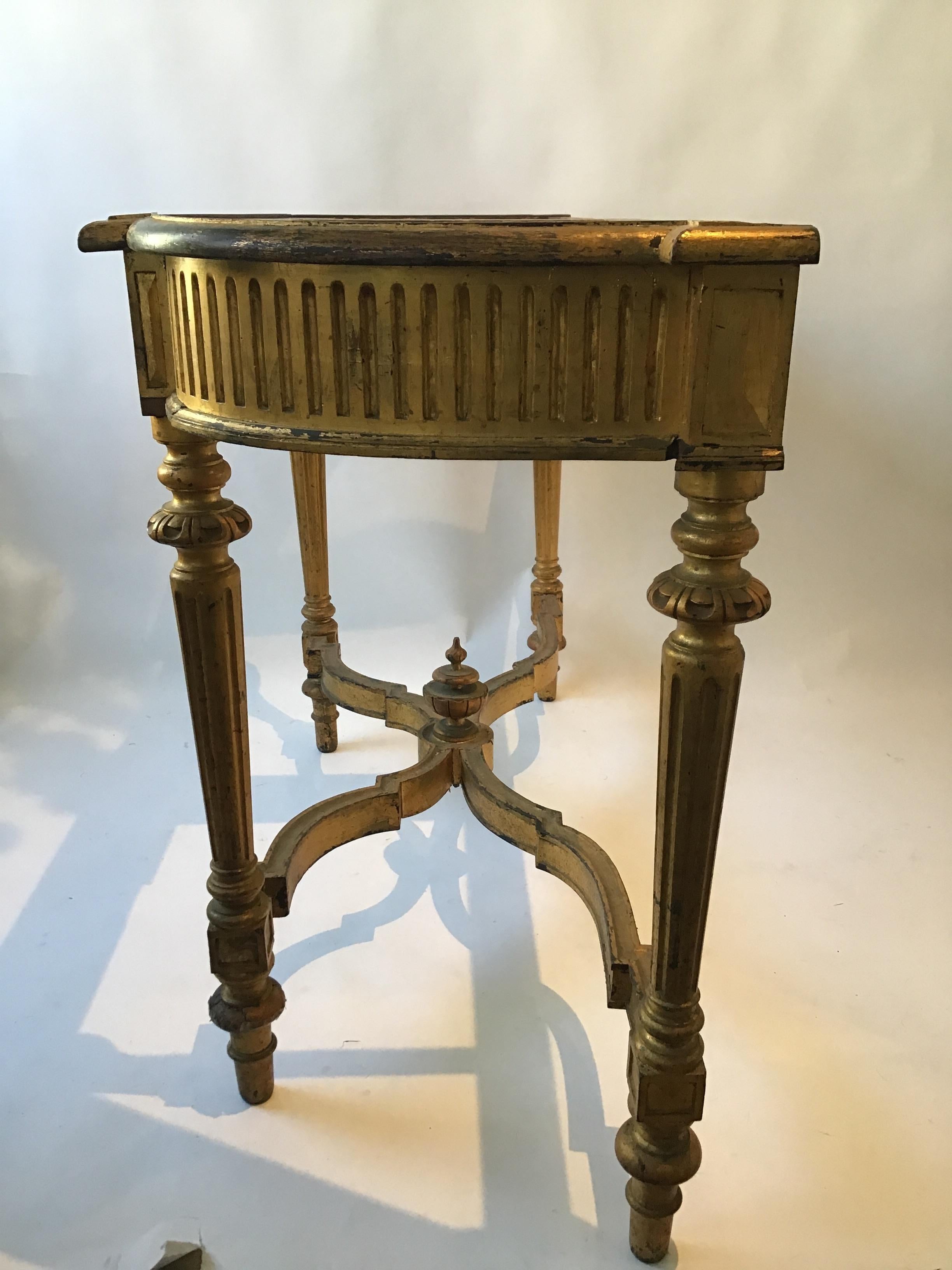 1880s French Gilt Wood Console For Sale 1