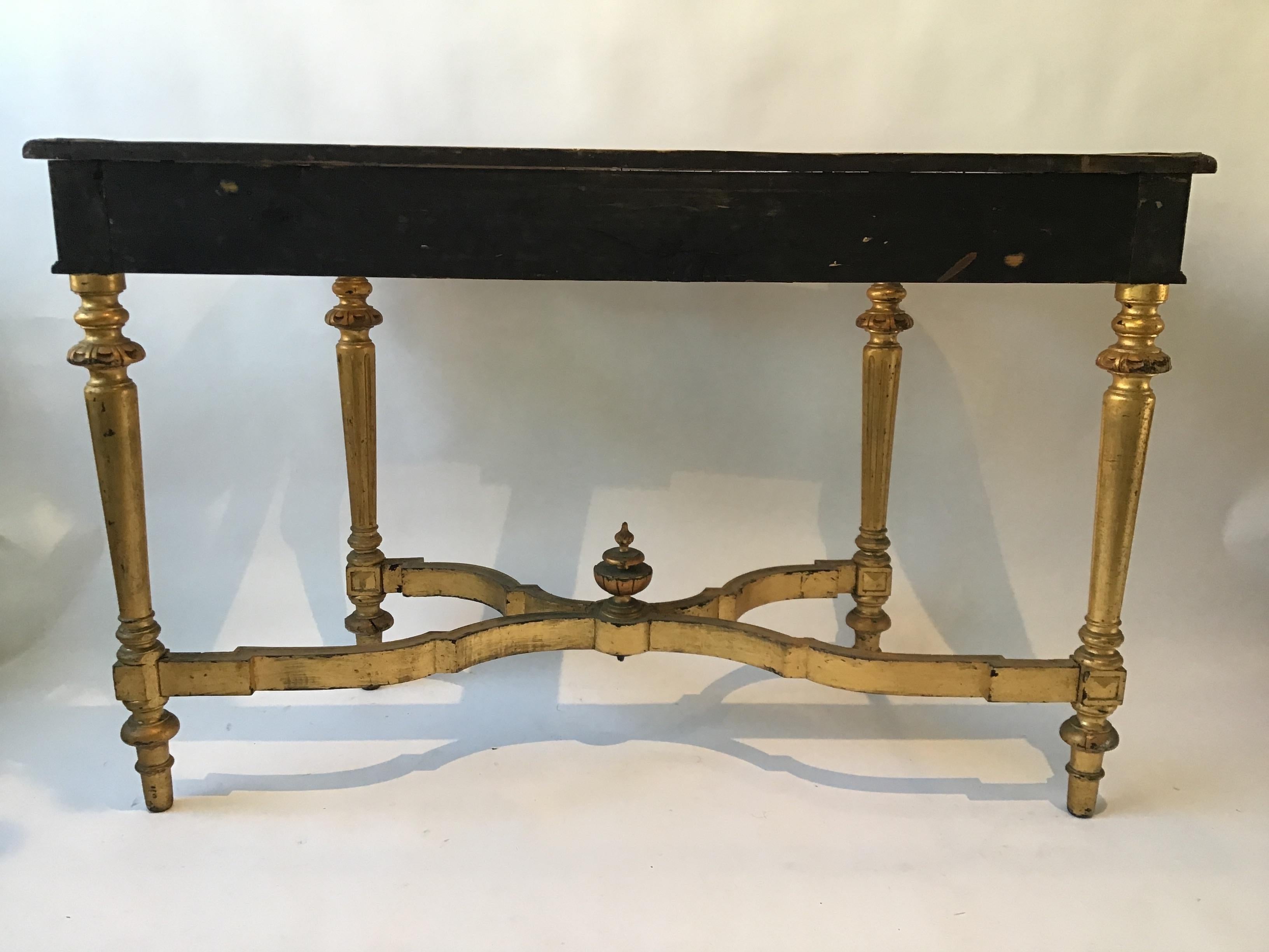 1880s French Gilt Wood Console For Sale 2