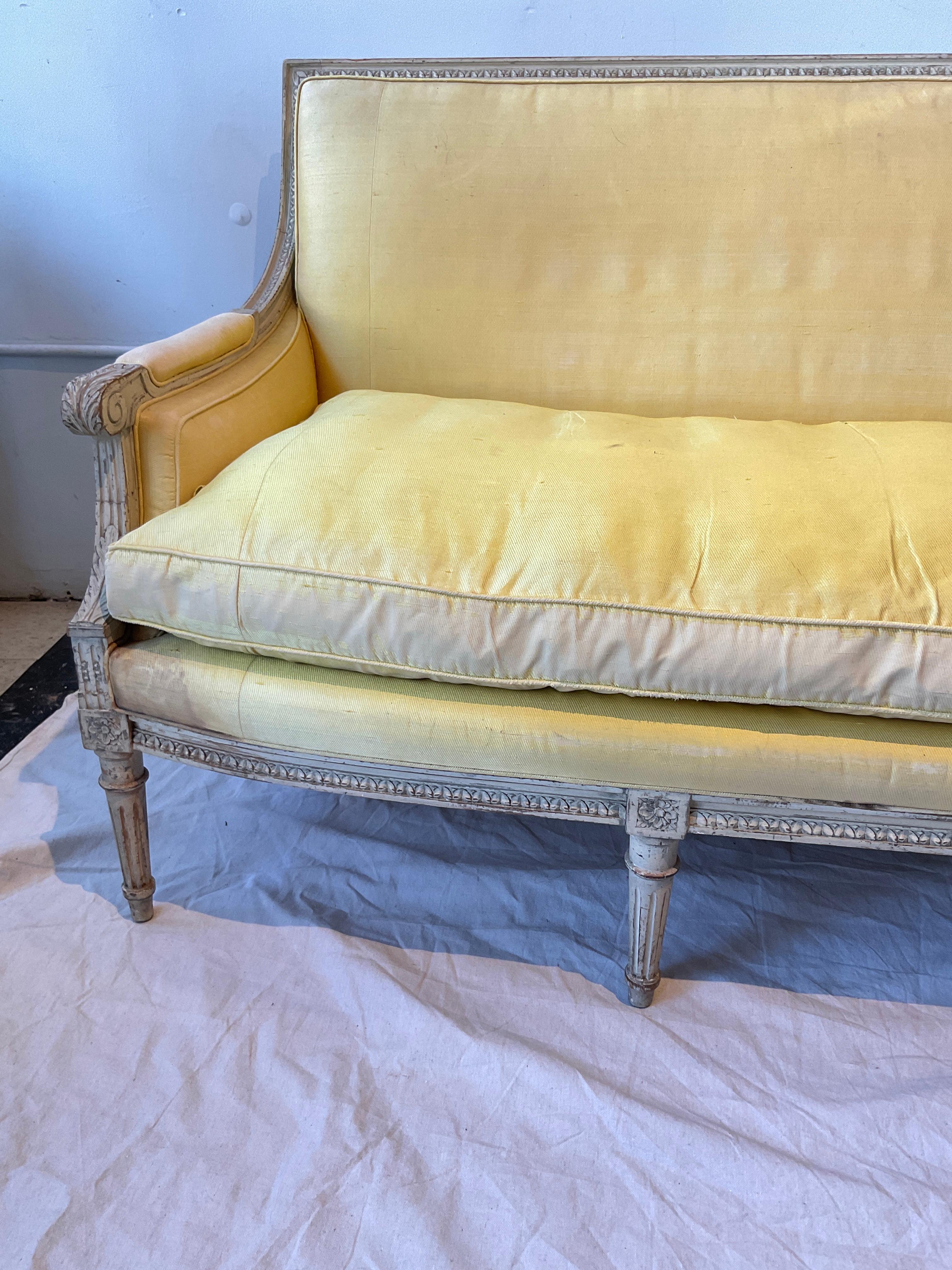 1880s French Louis XVI Sofa For Sale 2