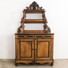 Buffet en acajou français des années 1880 avec miroir