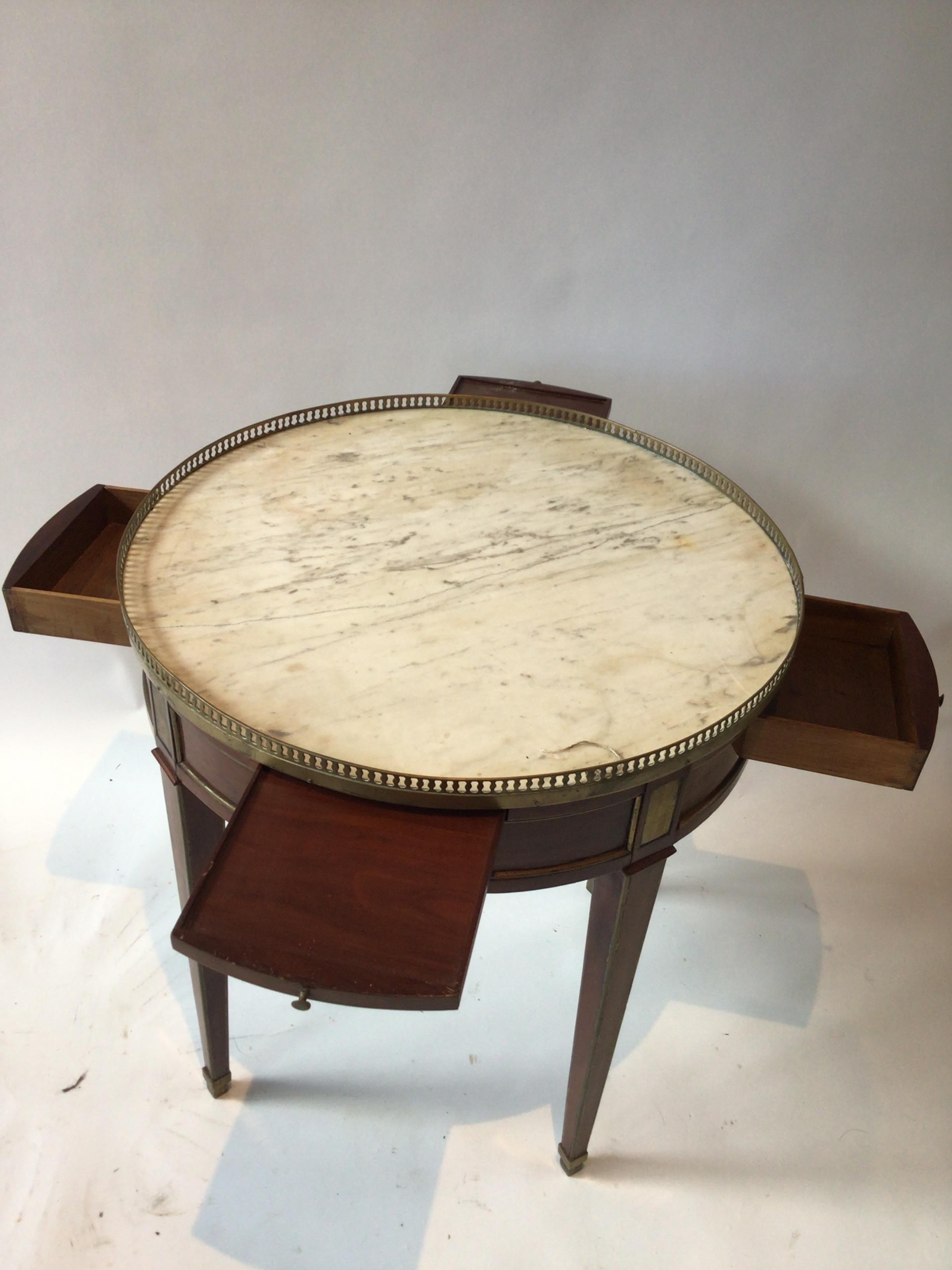 Late 19th Century 1880s French Marble Top Side Table