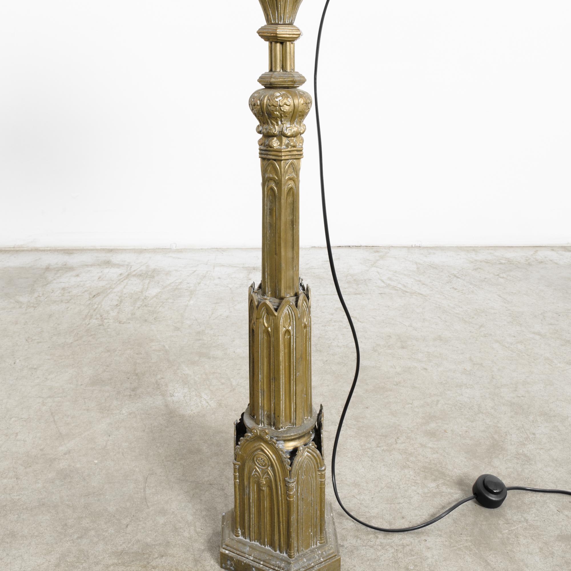 1880s French Metal Floor Lamp In Good Condition In High Point, NC