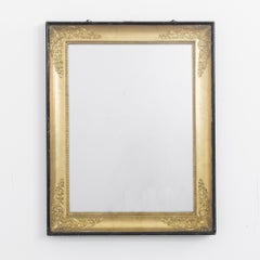 1880s French Mirror with Wooden Frame