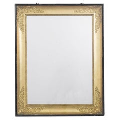1880s French Mirror with Wooden Frame