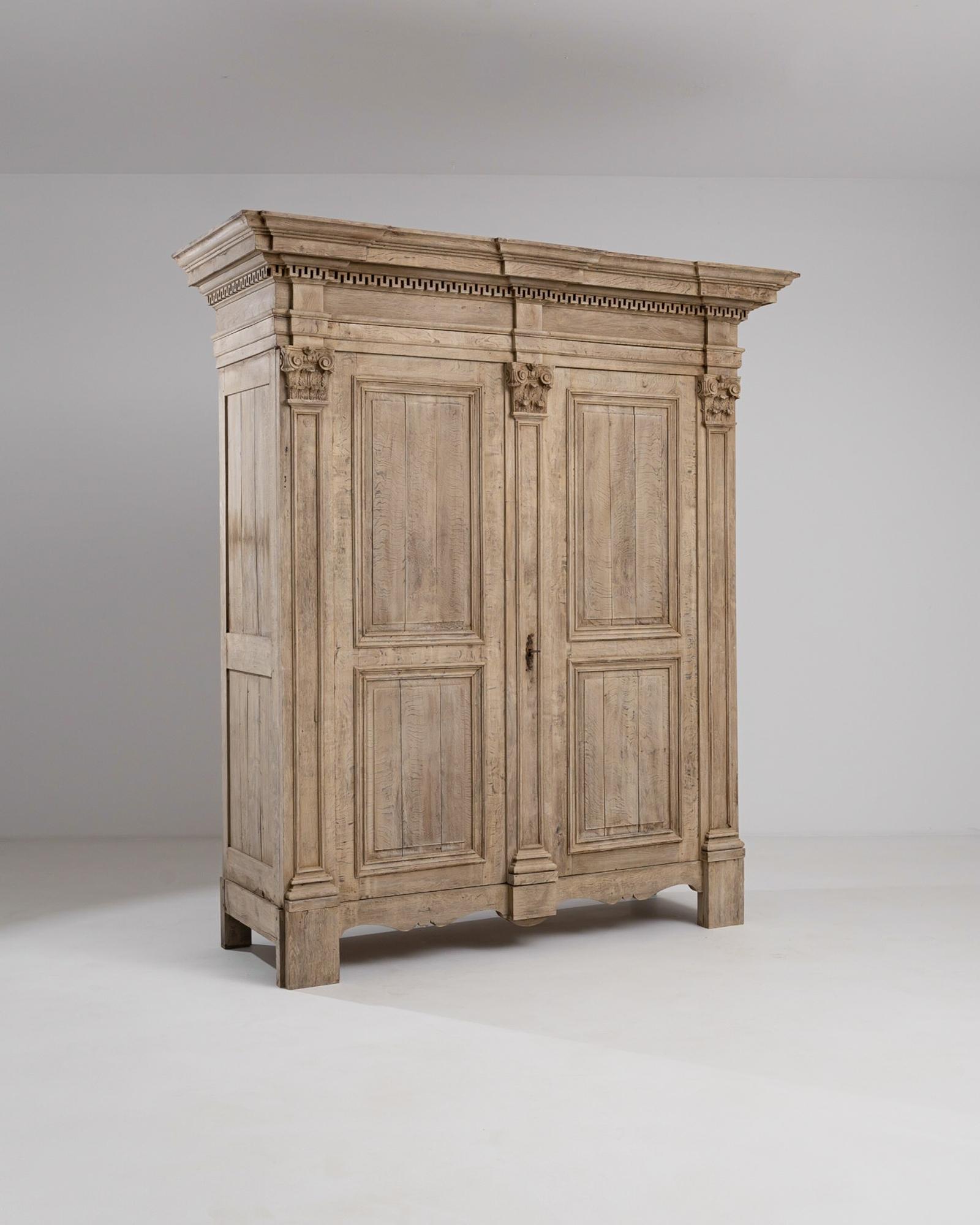 19th Century 1880s French Neoclassical Oak Cabinet