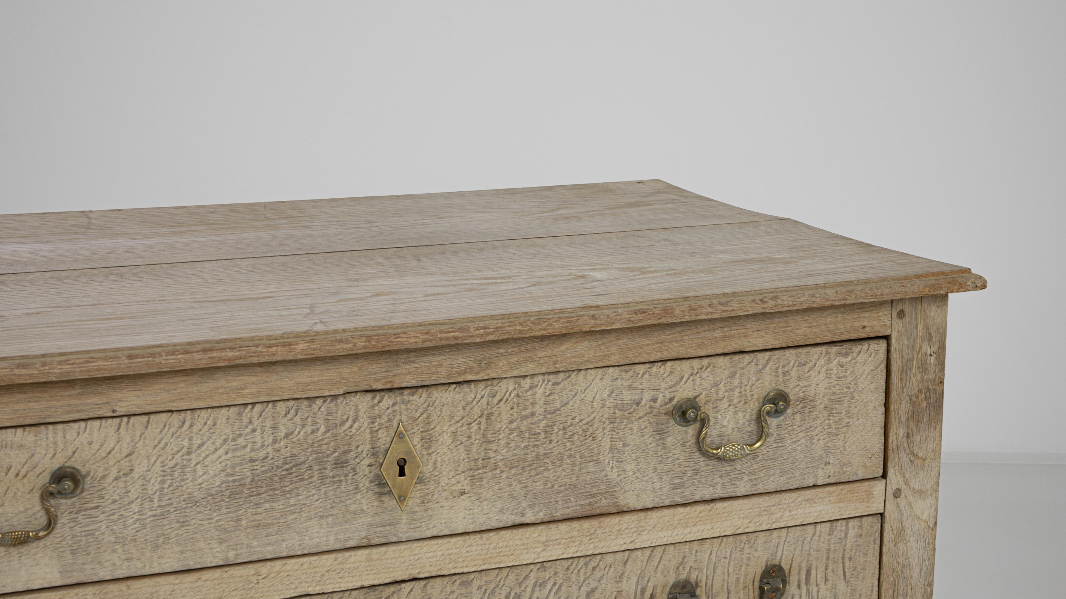 19th Century 1880s French Neoclassical Oak Chest of Drawers