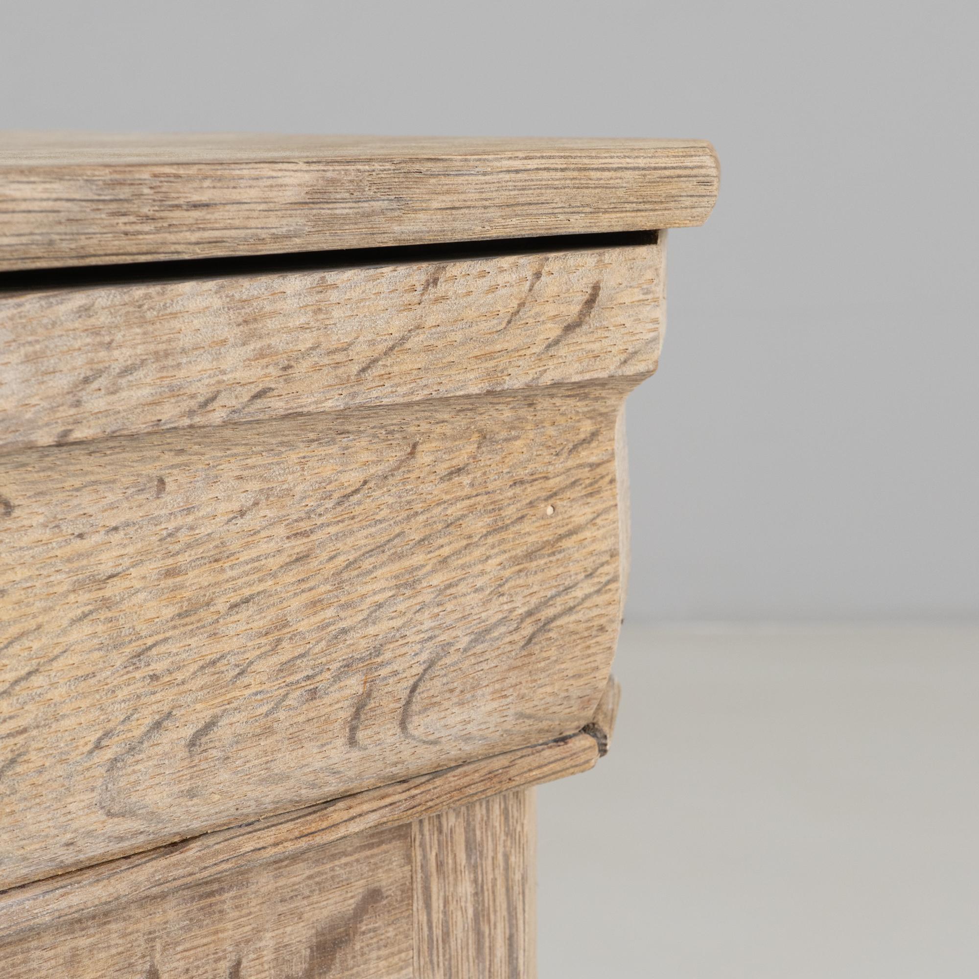 1880s French Oak Bedside Table For Sale 6