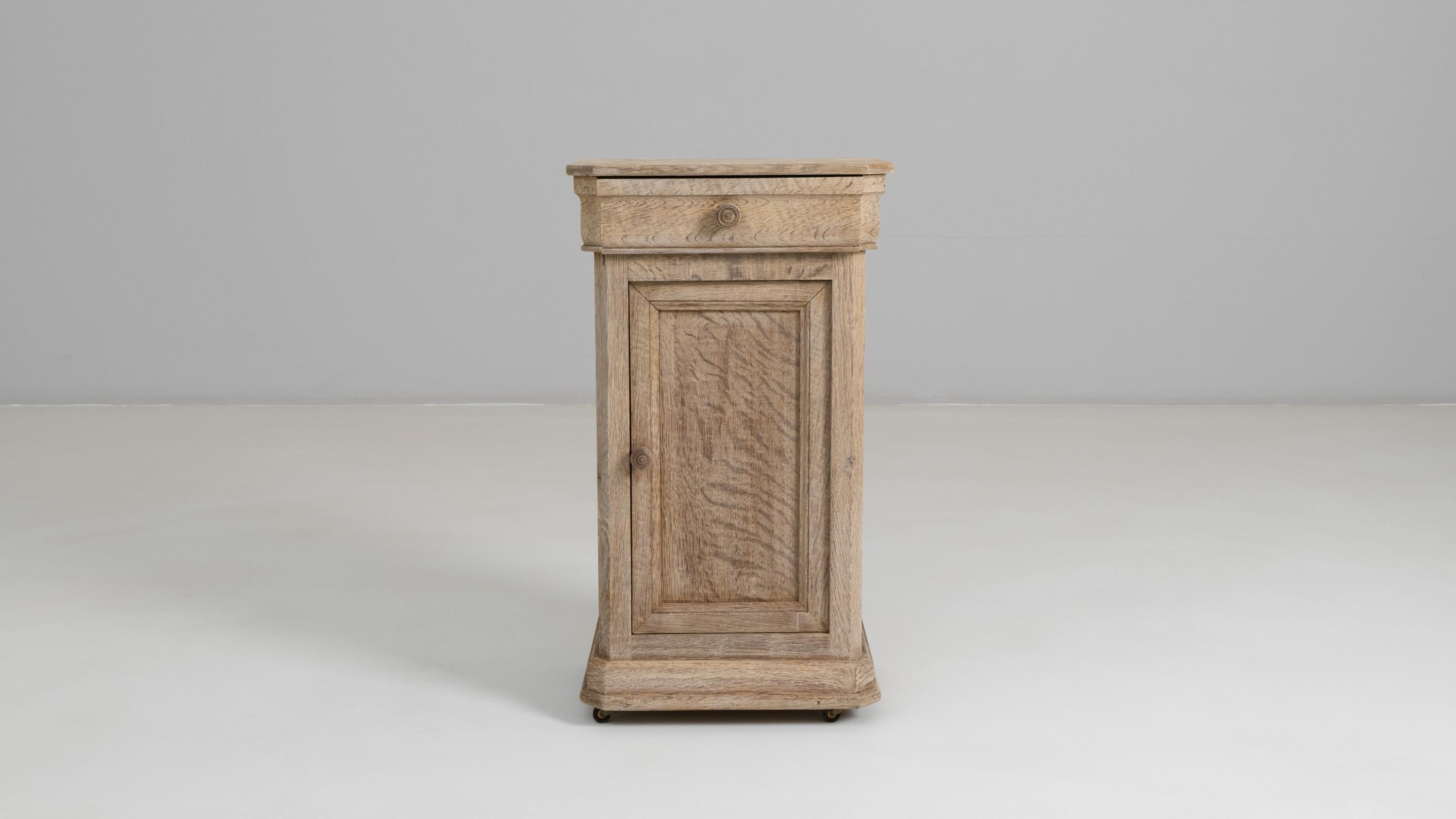 1880s French Oak Bedside Table For Sale 2