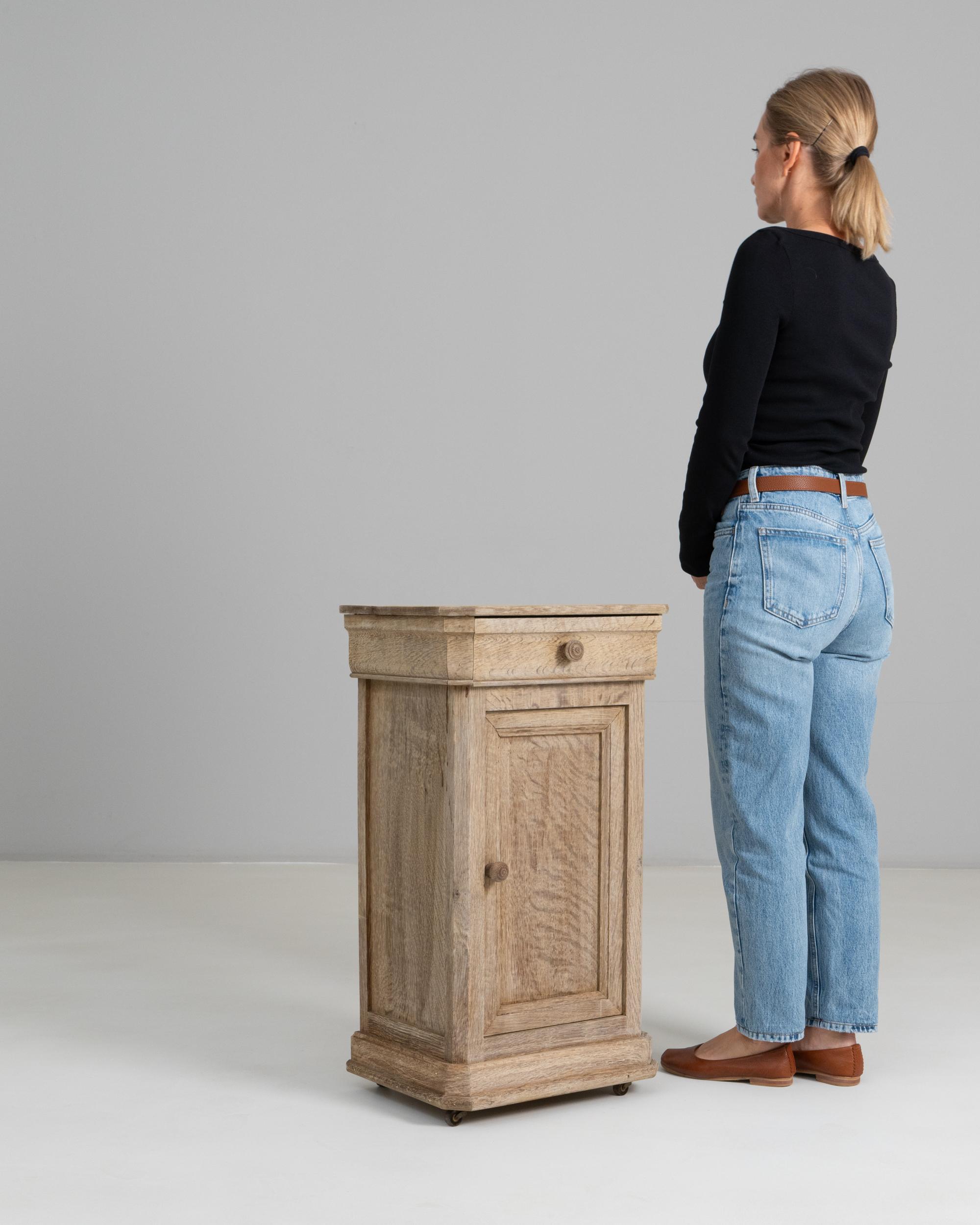 1880s French Oak Bedside Table For Sale 5