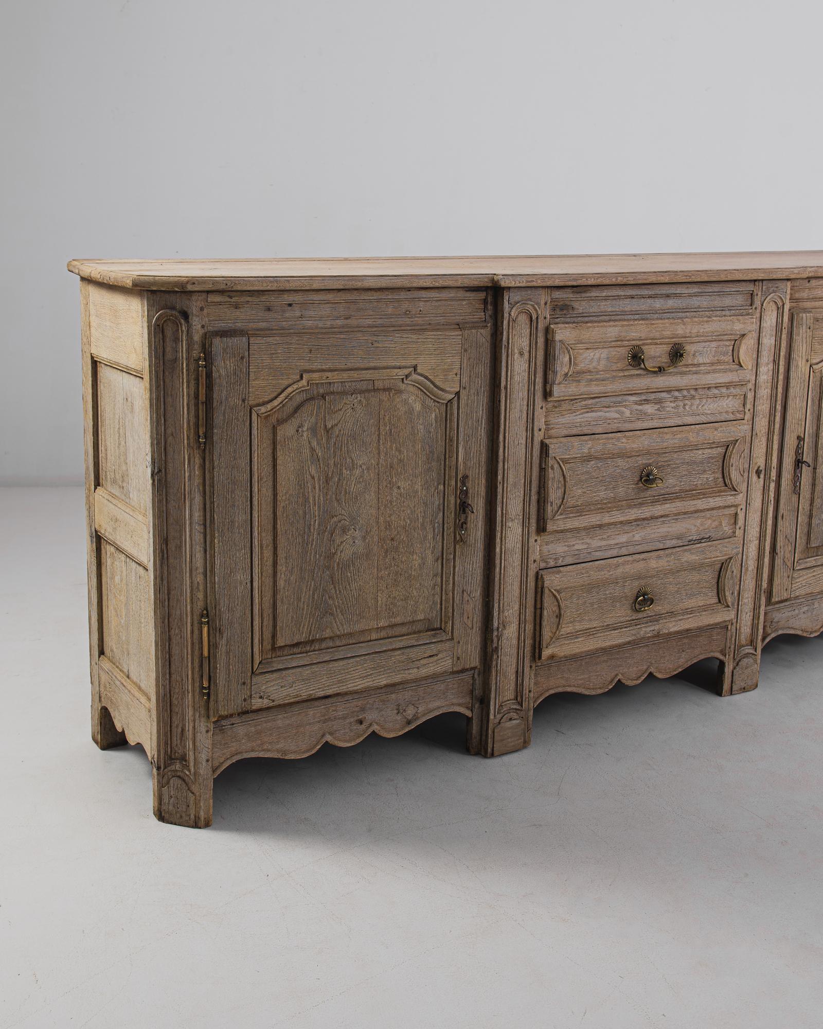 French Provincial 1880s French Oak Buffet