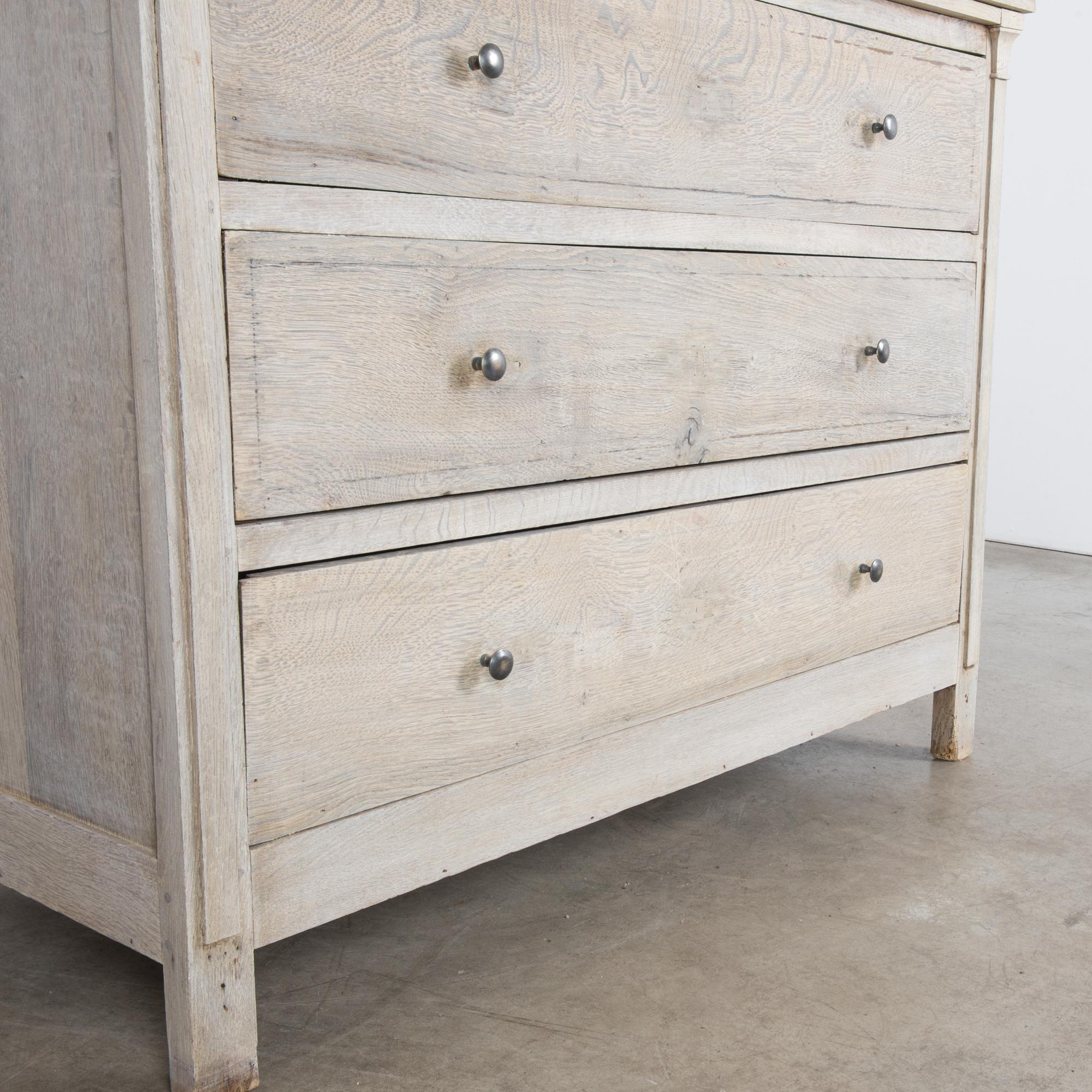 19th Century 1880s French Oak Chest of Drawers