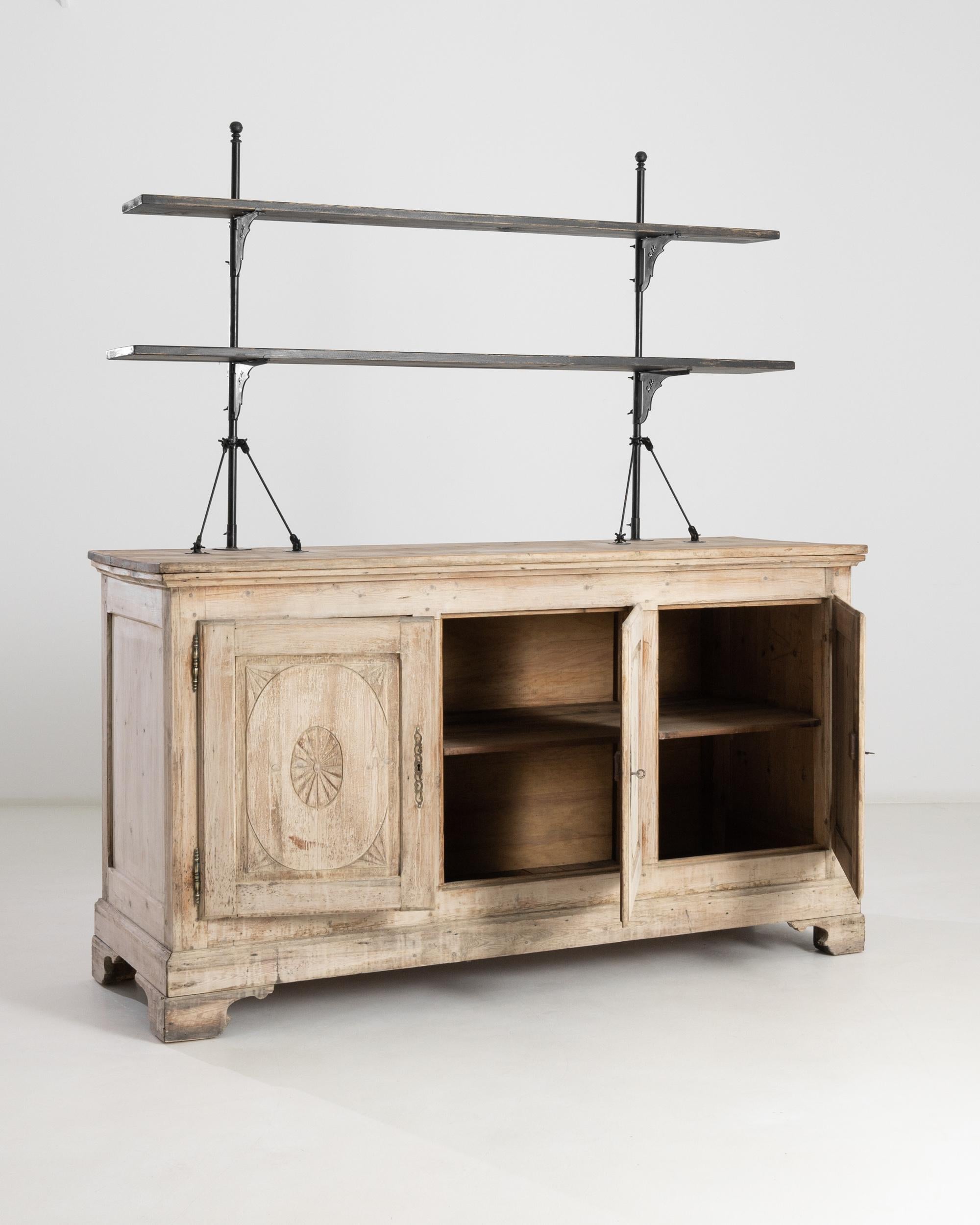 French Provincial 1880s, French Oak Display Cabinet
