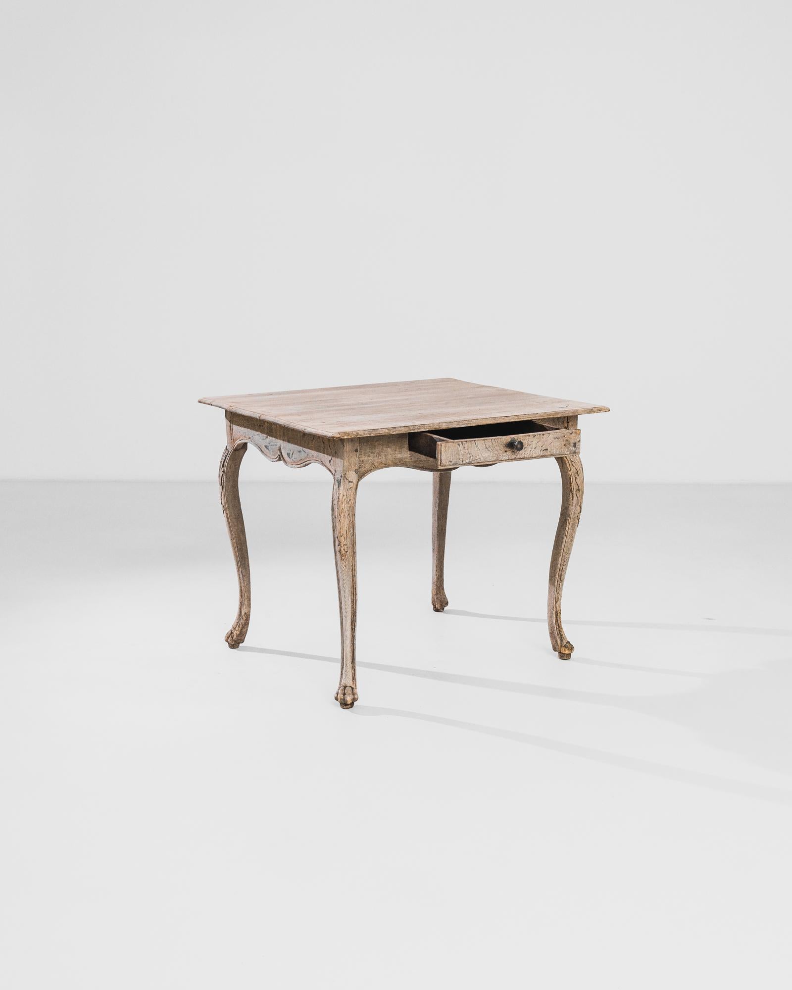 19th Century 1880s French Oak Occasional Table