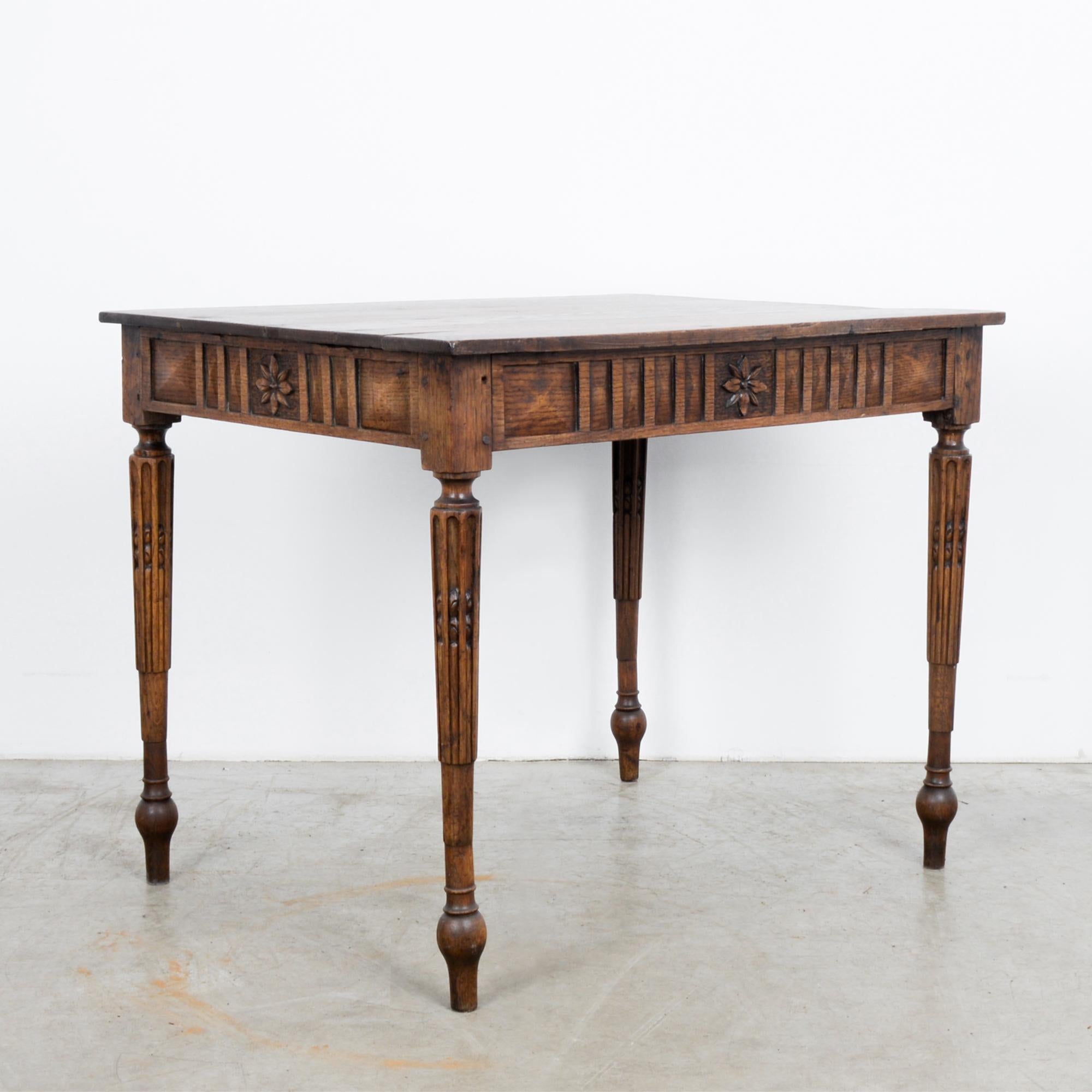 French Provincial 1880s French Oak Side Table