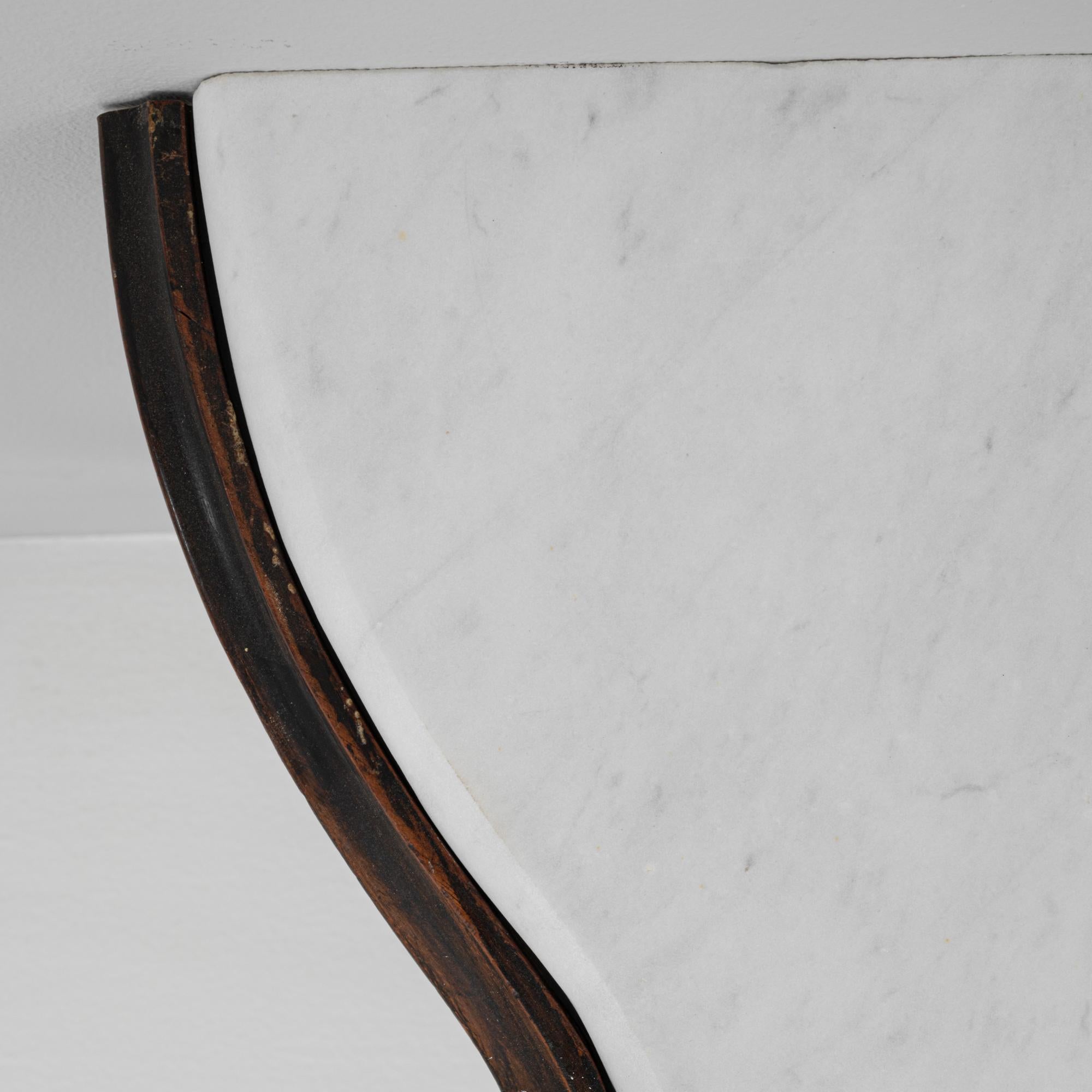 Coppia di tavoli da console in legno del 1880 con piani in marmo in vendita 5