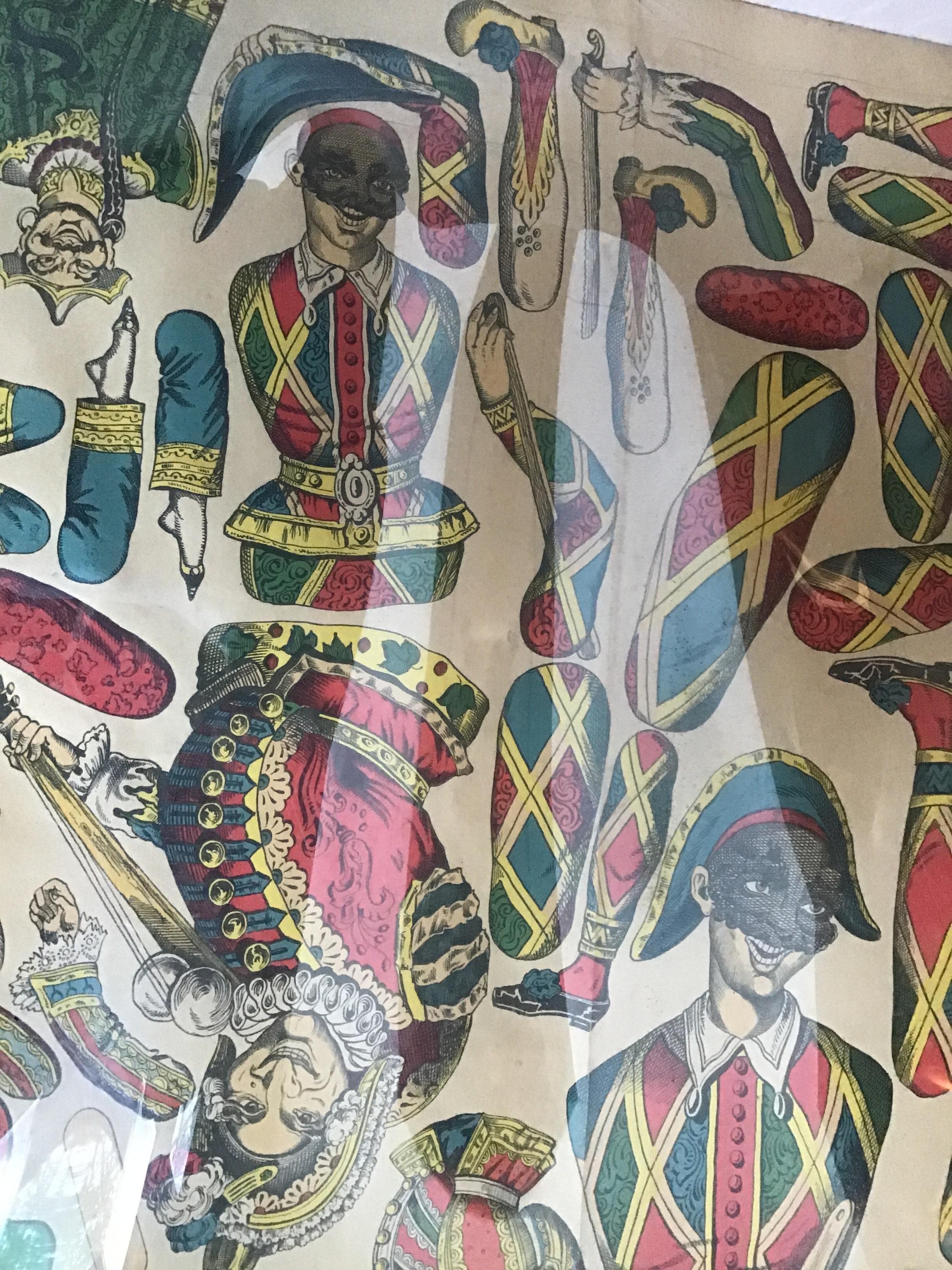 1880s French Paper Doll Cutout Sheet In Good Condition In Tarrytown, NY